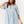 striped puff sleeve dress | blue