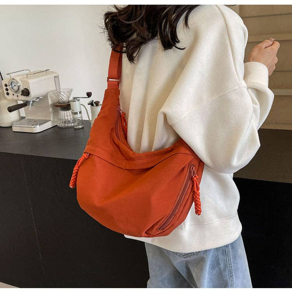 crossbody dumpling bag | orange