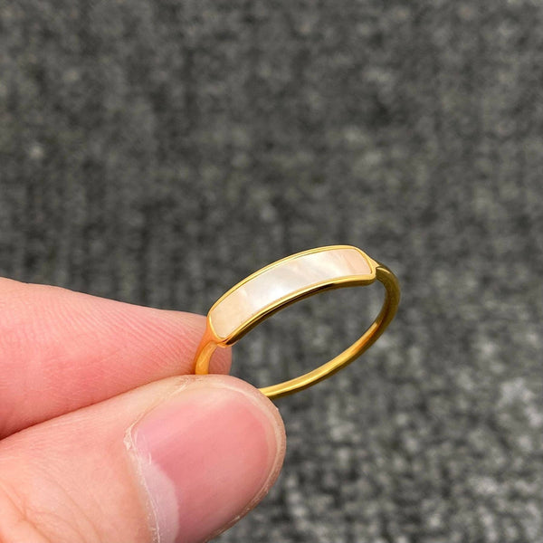 curved shell ring | 7 & 8