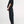 mid-rise wide leg barrel pants | black