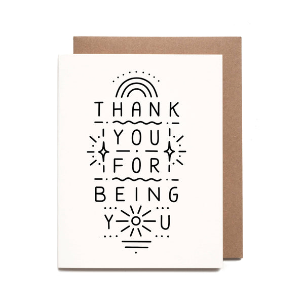 thank you for being you | notecard