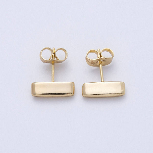 rectangle stud | 14k