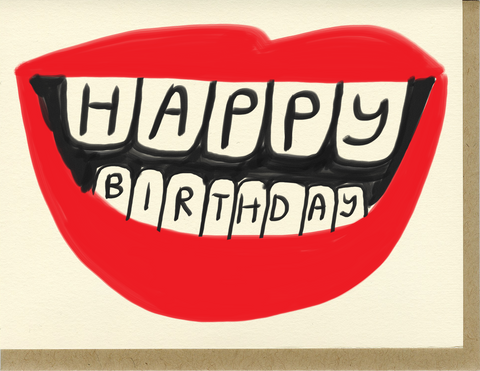 birthday lips | card