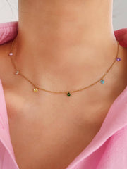multi color delicate 18K | necklace