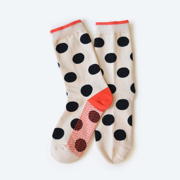dot crew socks | cream