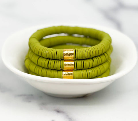 olive green color pop | bracelet