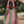 stripe rope purse | green and pink