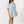 striped puff sleeve dress | blue