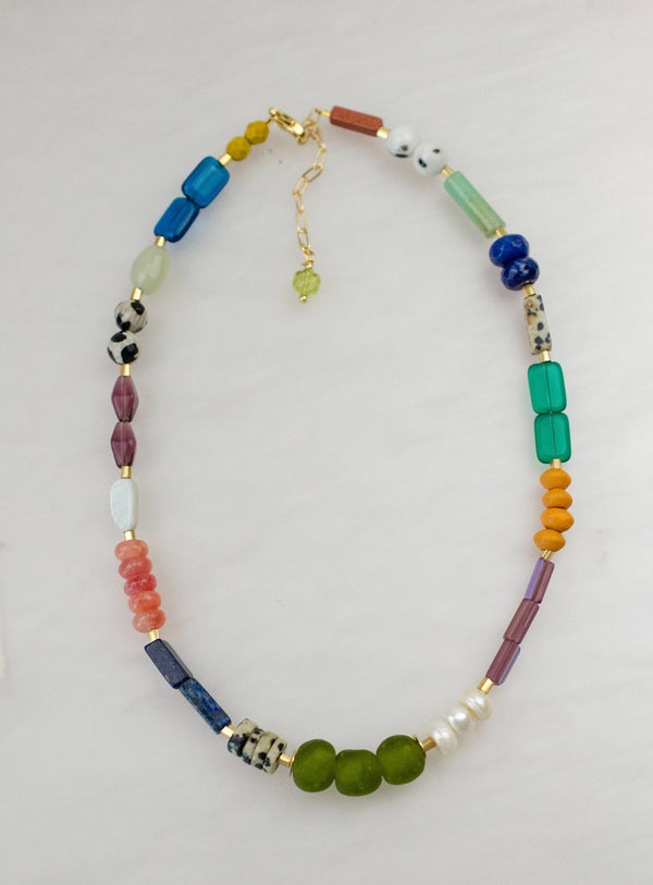 sierra colorful beaded necklace