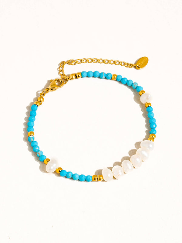 boho turquoise + pearl | bracelet