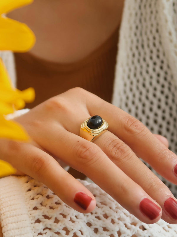 palmer agate stone 18K gold | ring