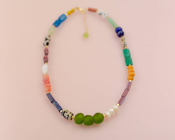 sierra colorful beaded necklace
