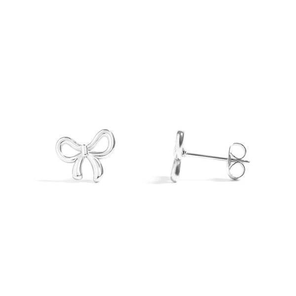 bow stud | 18k gold earrings