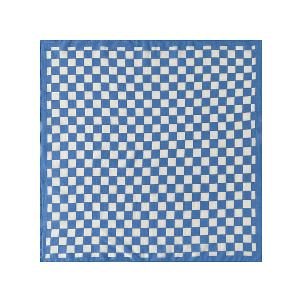 printed bandana | blue check