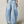 mid-rise wide leg barrel  pants | misty blue