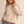 scallop puff sleeve sweater | almond red
