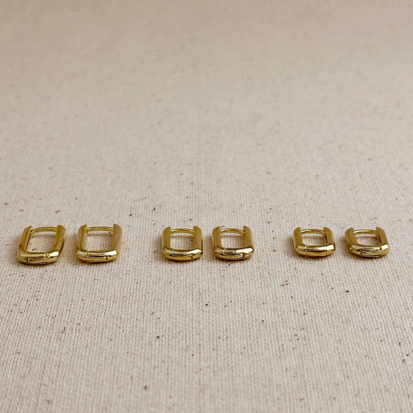 oblong hoop | 18K gold filled earrings