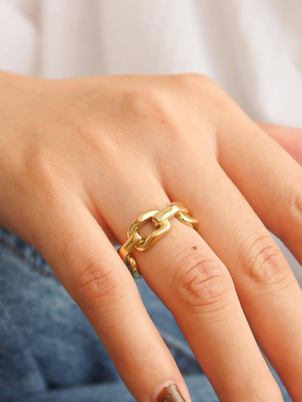 gold stack braided ring  | 18k gold ring