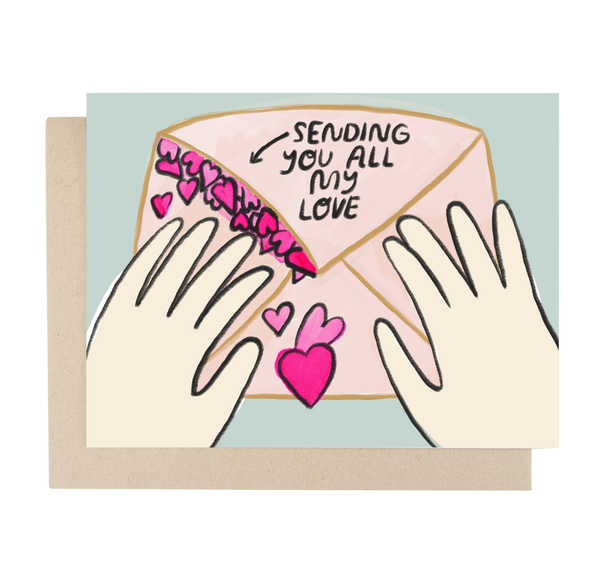 sending you all my love | card