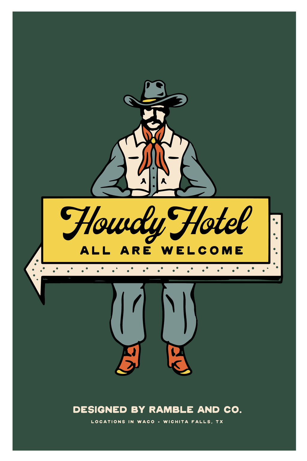 howdy hotel june bug 12x18 | Ramble & Co. print