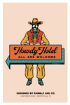 howdy hotel blush 12x18 | Ramble & Co. print