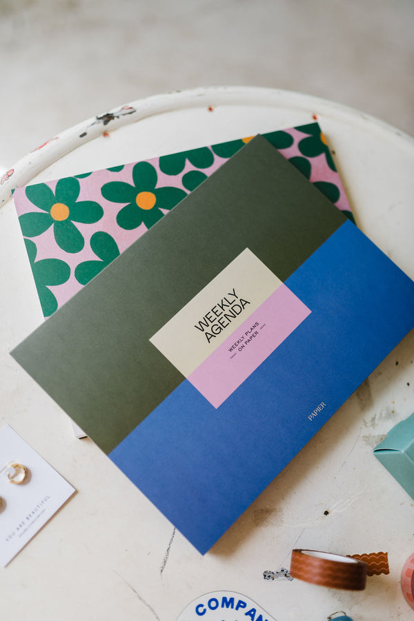 desk planner | colorblock