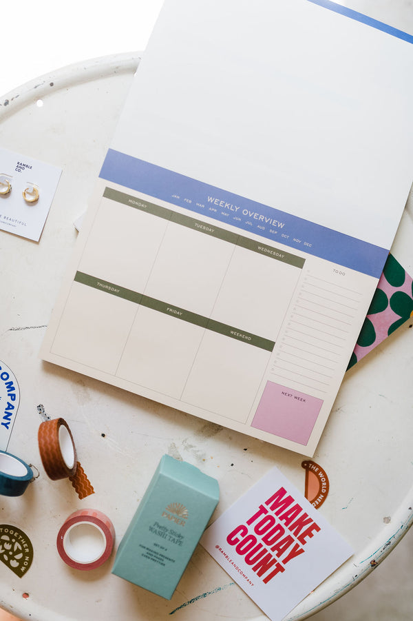 desk planner | colorblock