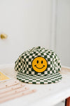 smiley patch | cactus + cream checkered hat