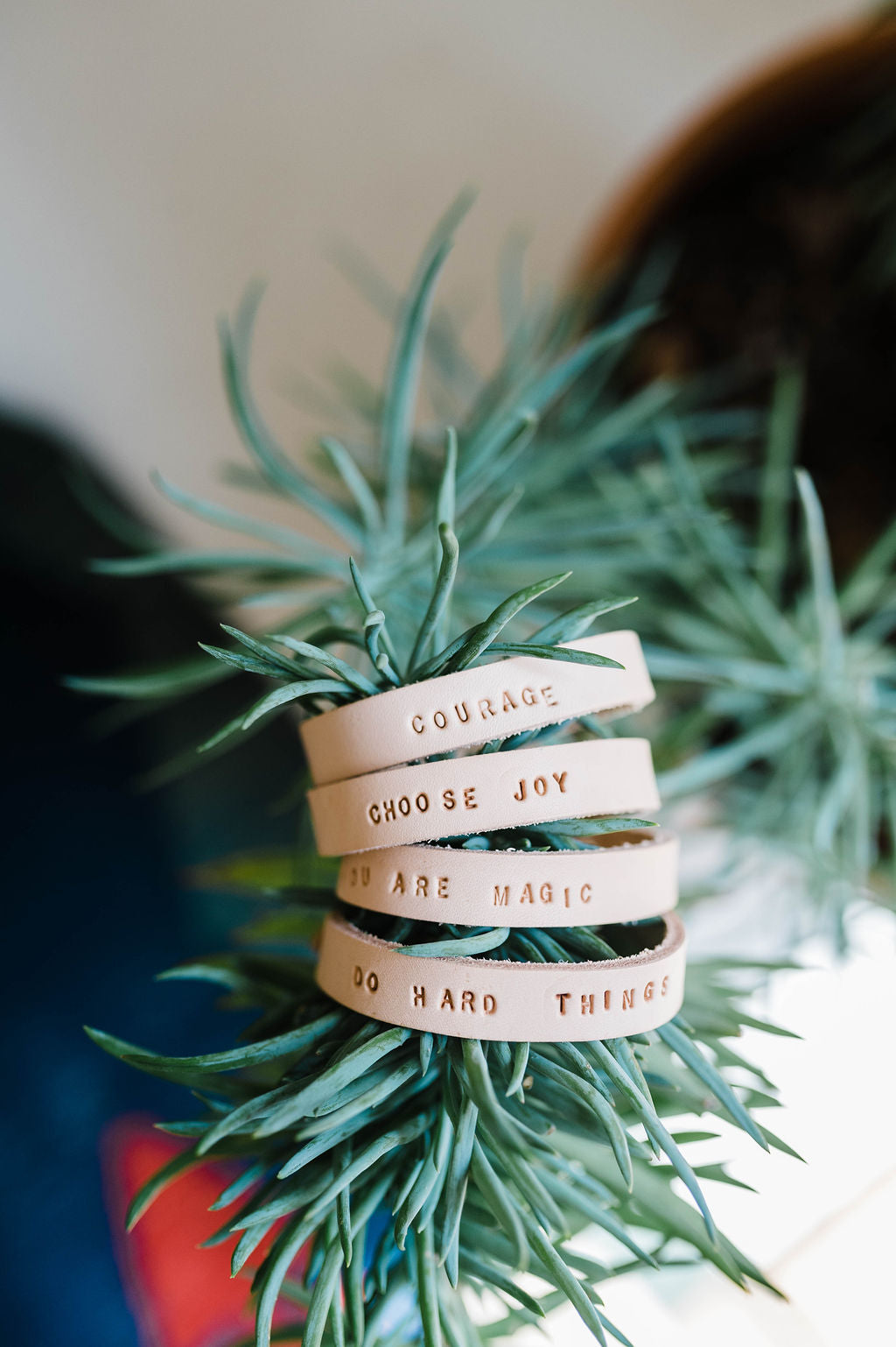choose joy | leather bracelet