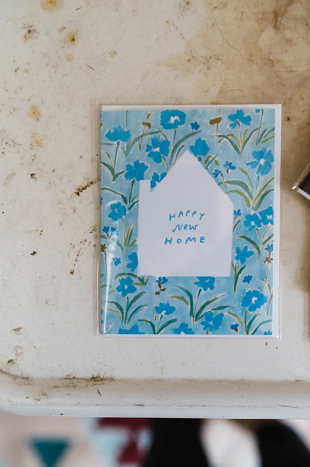 happy new home in floral | notecard