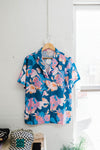 tropical collared floral top