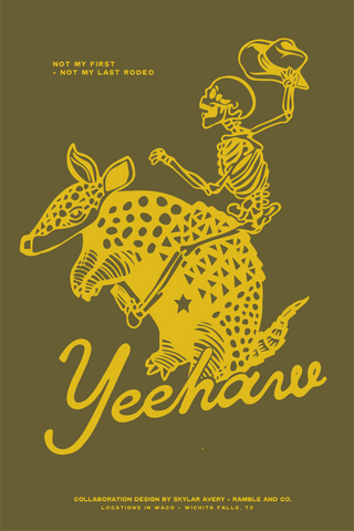 yeehaw olive + mustard 12x18 | Ramble & Co. print