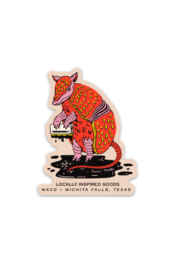 locally inspired armadillo | sticker