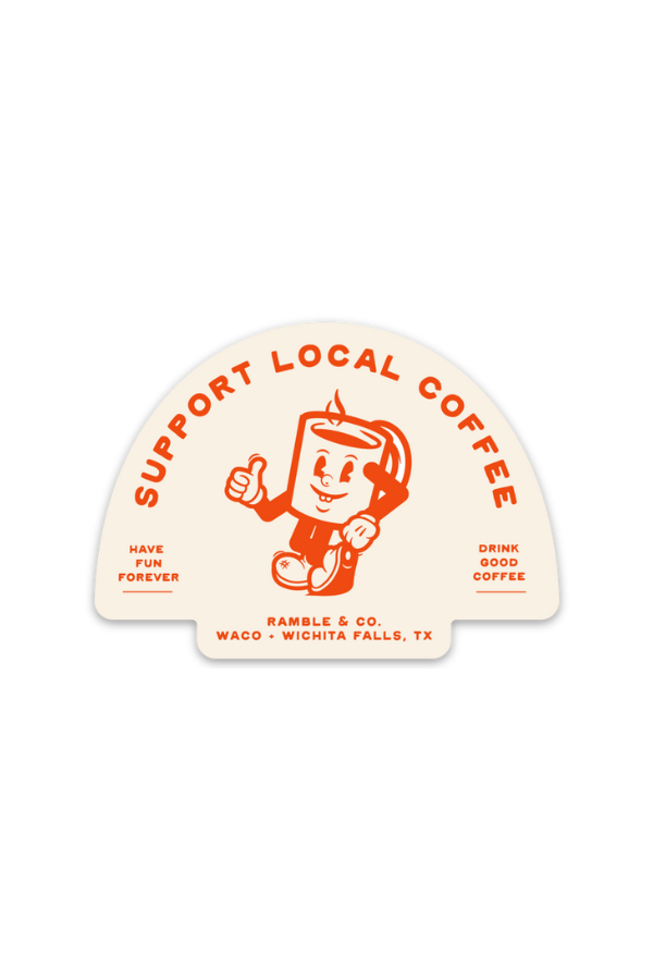 support local coffee | sticker