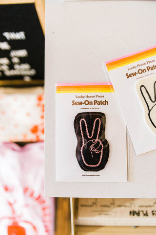 peace | stitched patch | 2 options