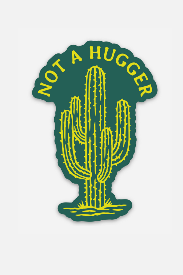 not a hugger teal | sticker