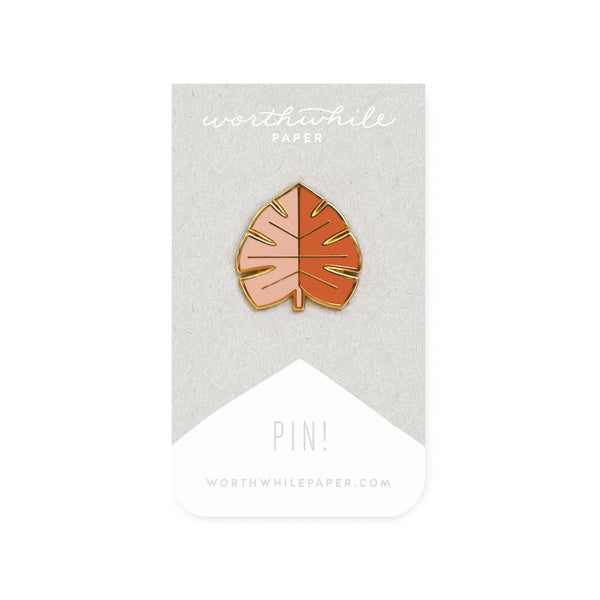 monstera leaf | enamel pin