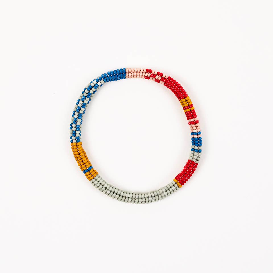 beaded patchwork | bangle bracelet
