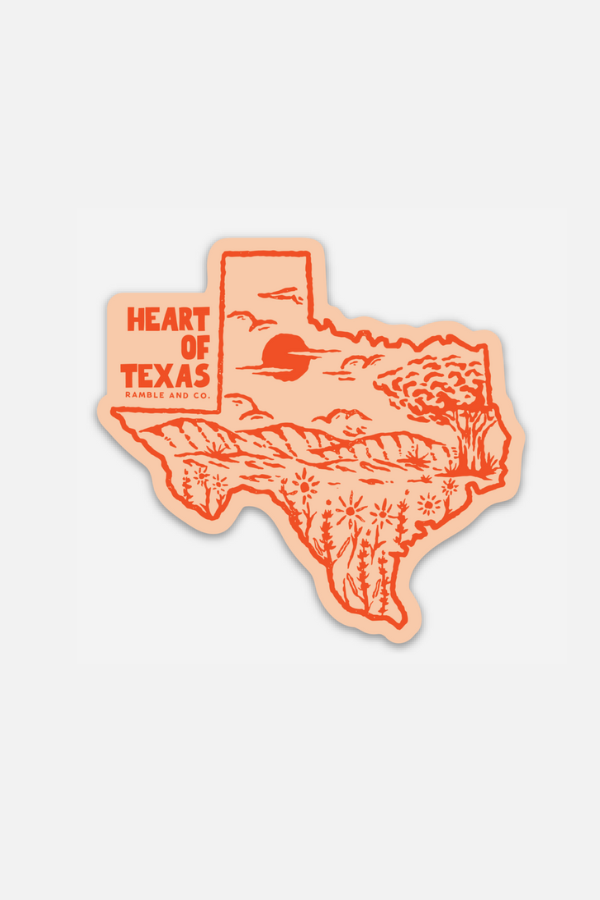 blush heart of texas |  sticker