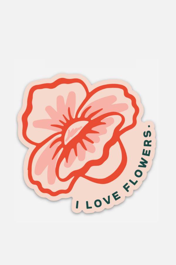 I love flowers | sticker