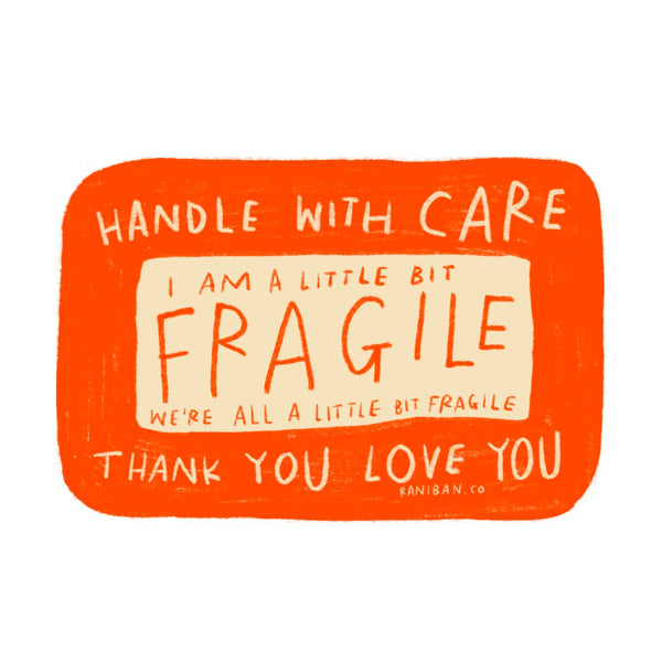 a little bit fragile | sticker