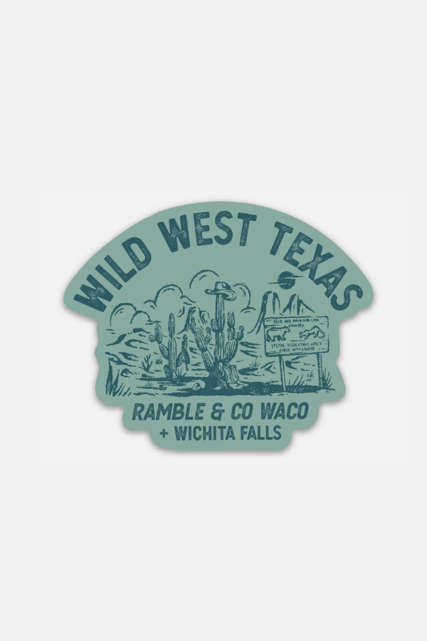 bay wild west texas |  sticker