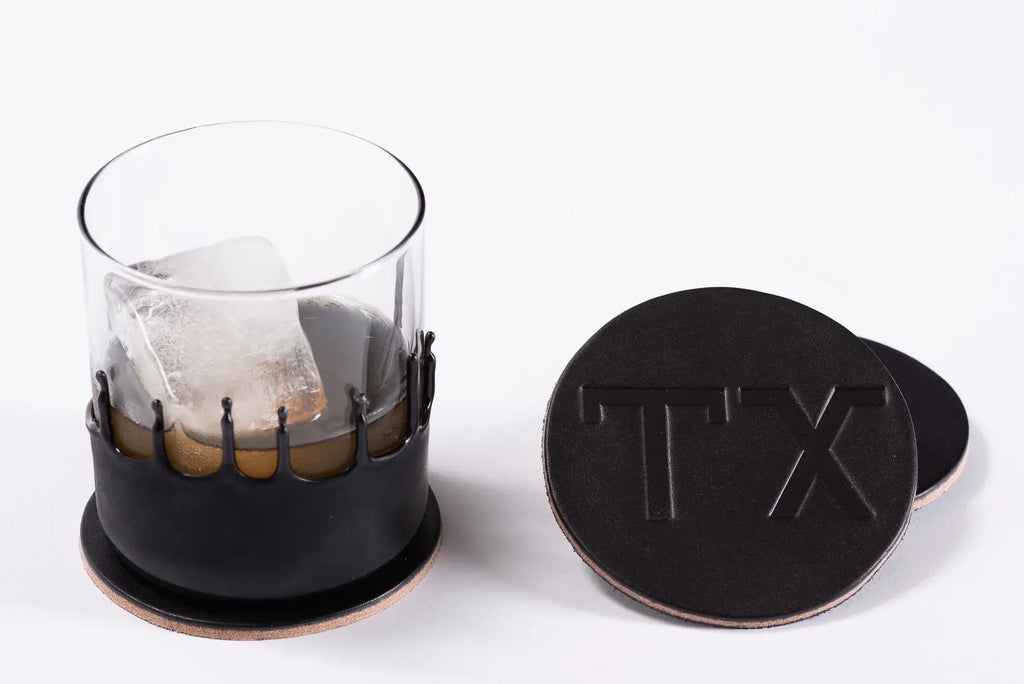 tx branding iron | leather coaster