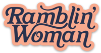 ramblin&#39; woman peach | sticker