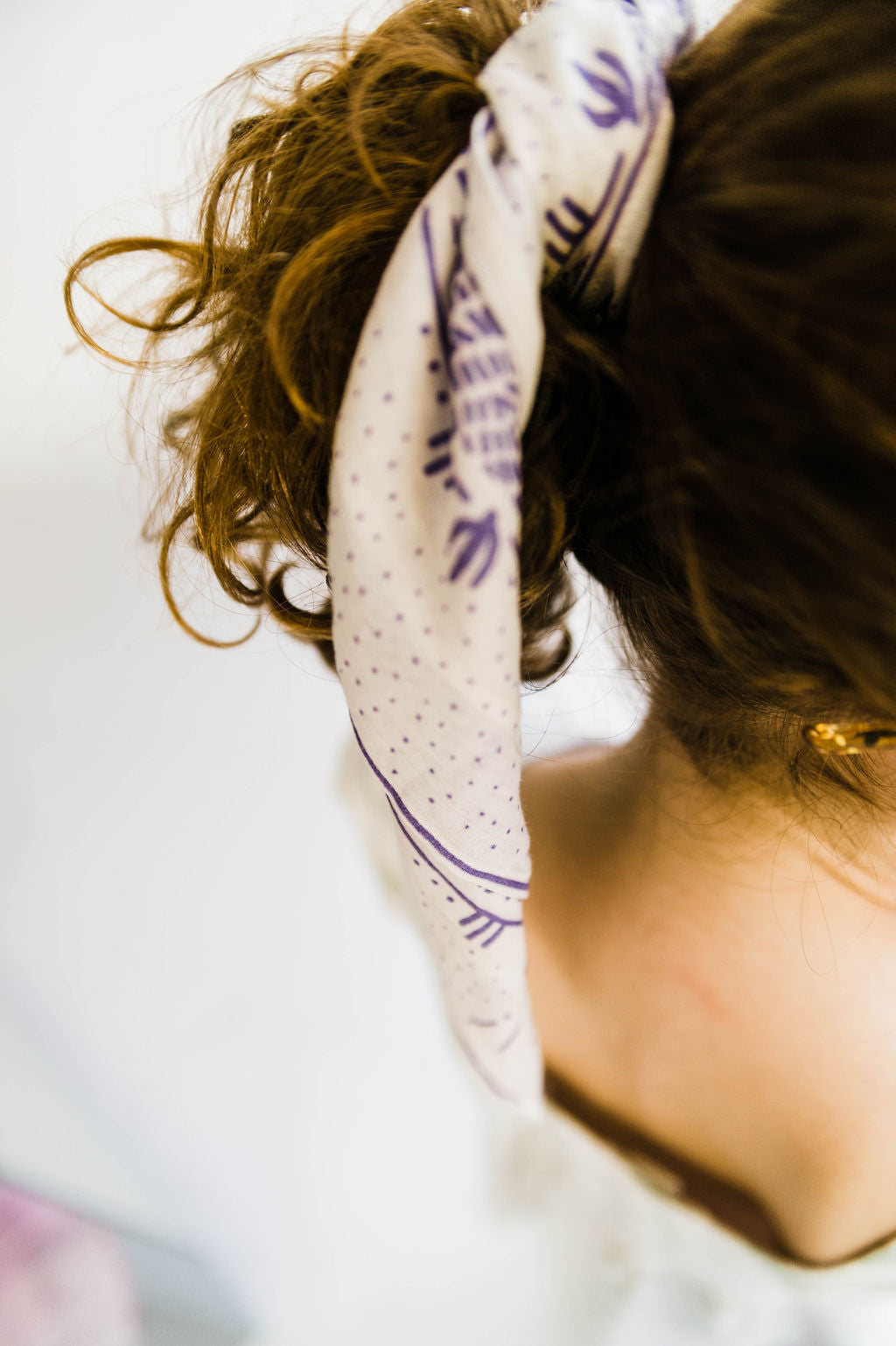the design: ramble waves | trust the journey the colors: ﻿lilac + cream 100% cotton measures approx. 18in. x 18in. wash with like colors, tumble dry low or hang to dry. These bandanas were thoughtfully designed by Ramble and Co. These bandanas: thinner and soft compared to our Hemlock Bandanas. Ideal for tying in your hair (as a headband or around ponytail) + wearing around your neck! due to the dying process slight variations should be expected & unique imperfections making each item one-of-a-kind.