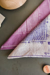 the design: ramble waves | trust the journey the colors: ﻿lilac + cream 100% cotton measures approx. 18in. x 18in. wash with like colors, tumble dry low or hang to dry. These bandanas were thoughtfully designed by Ramble and Co. These bandanas: thinner and soft compared to our Hemlock Bandanas. Ideal for tying in your hair (as a headband or around ponytail) + wearing around your neck! due to the dying process slight variations should be expected & unique imperfections making each item one-of-a-kind.