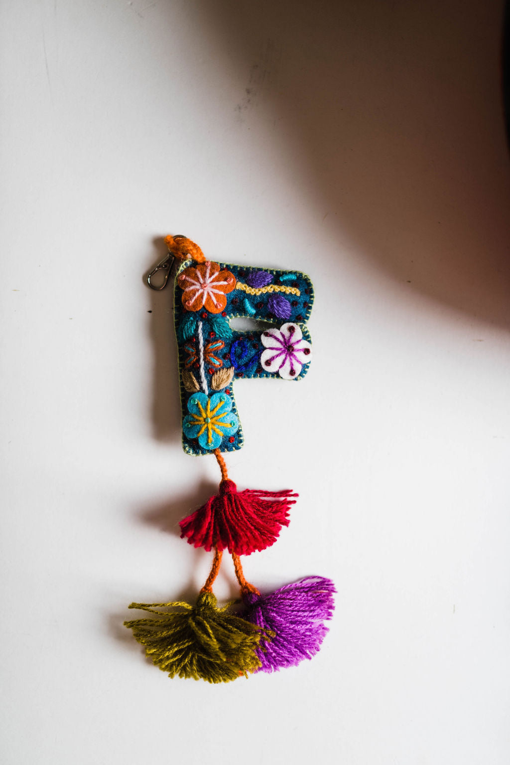 peruvian hand embroidered letter | keychain | 26 options