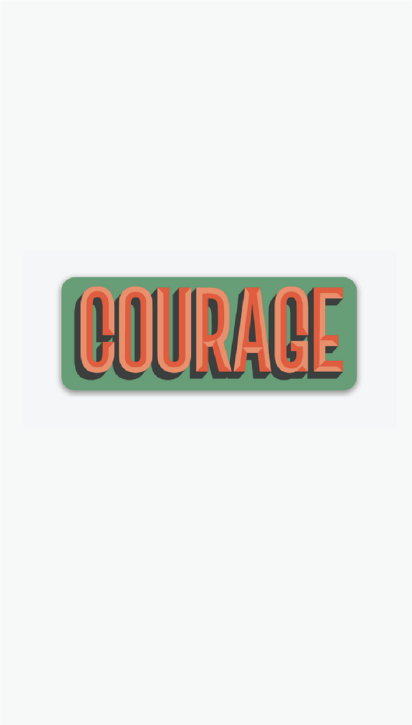 courage green | sticker