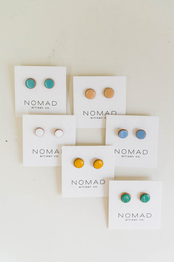 colorful circle studs | earrings | 9 options