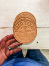 waco stamp | leather coaster set